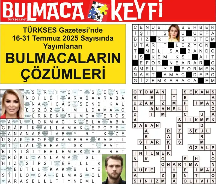 TÜRKSES GAZETESİ BULMACA SAYFASININ 16-31 TEMMUZ 2025 TARİHLİ 6. SAYININ ÇÖZÜMLERİ - 136