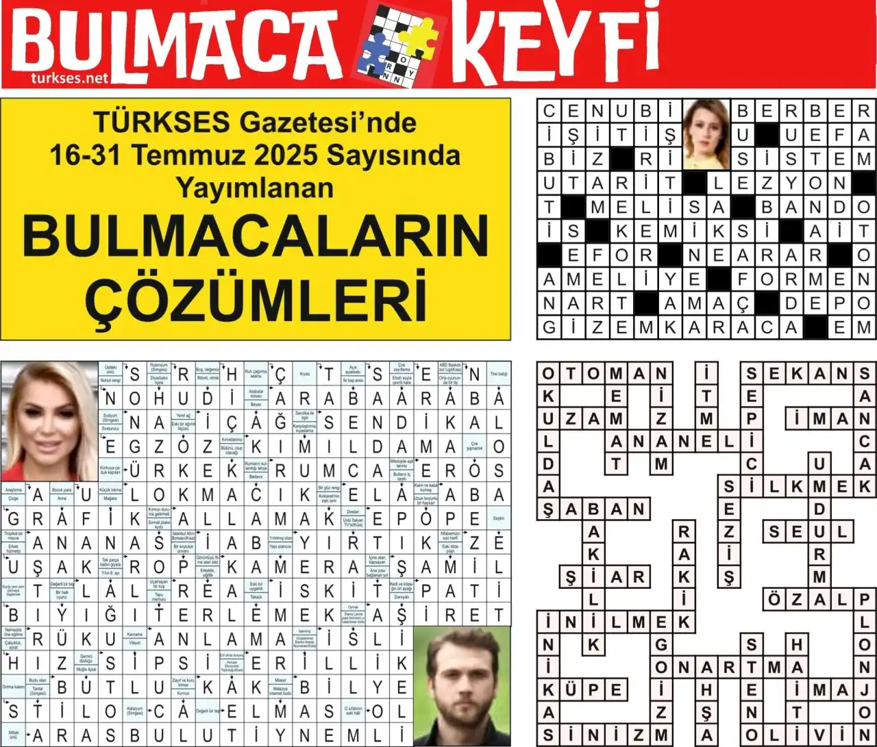 TÜRKSES GAZETESİ BULMACA SAYFASININ 16-31 TEMMUZ 2025 TARİHLİ 6. SAYININ ÇÖZÜMLERİ galerisinin önkapak görseli