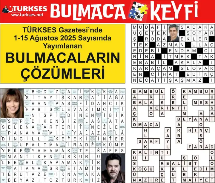 TÜRKSES GAZETESİ BULMACA SAYFASININ 1-15 AĞUSTOS 2025 TARİHLİ 7. SAYININ ÇÖZÜMLERİ galerisinin resimleri