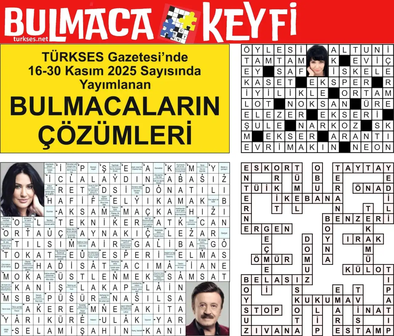 TÜRKSES GAZETESİ BULMACA SAYFASININ 16-30 KASIM 2025 TARİHLİ 13. SAYININ ÇÖZÜMLERİ  galerisinin önkapak görseli